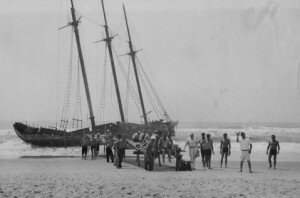 Shipwreck off Ocracoke Inlet Rondthaler Collection