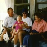 Charles and Robbie Runyon 1995 with Sierra Gillespie 6 mo and Rebecca Skinner 21 yrs